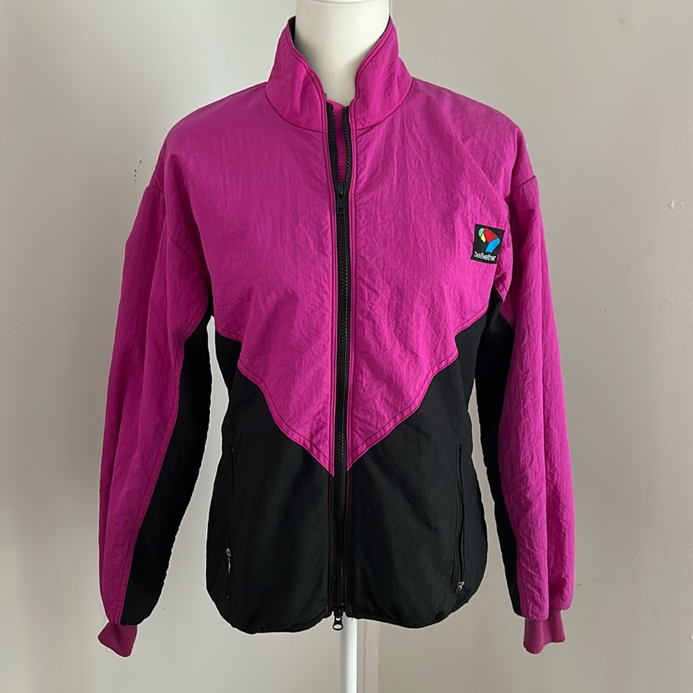 Bellwether Vintage 90’s. Pink/Black Shell Ski Jacket sz L